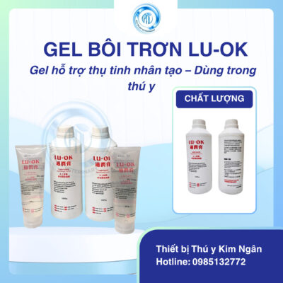 Gel bôi trơn LU-OK, Gel hỗ trợ thụ tinh nhân tạo - Dùng trong thú y
