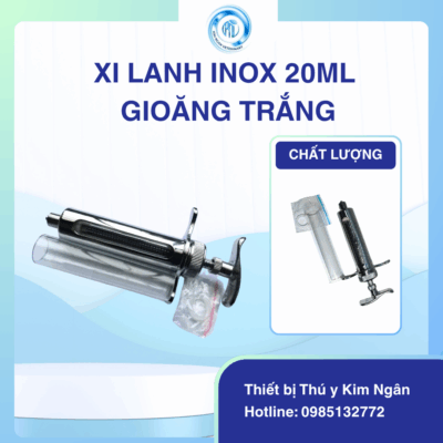 Xi lanh Inox 20ml Gioăng trắng