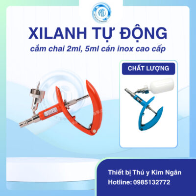Xi lanh tự động cắm chai 2ml, 5ml cán inox cao cấp