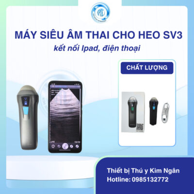 Máy siêu âm thai cho heo SV3 kết nối Ipad, điện thoại